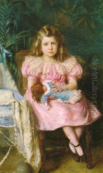 Portrait Of A Girl With A Doll - view 1