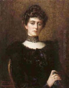 Dame In Zwarte Jurk