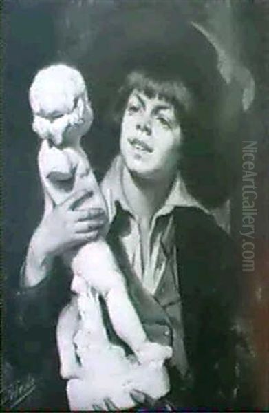 Boy With A Statue - view 1