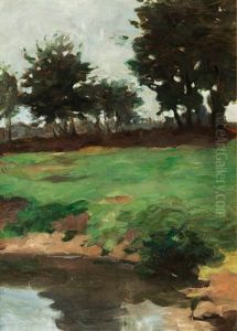 Light Wood By A Creek by Thomas Ludwig Herbst