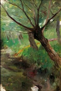 Willows By The Creek by Thomas Ludwig Herbst