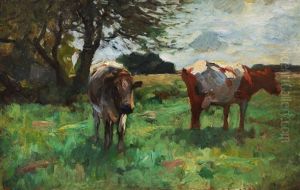 Cows On The Pasture by Thomas Ludwig Herbst