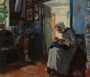 Zweisamkeit - Interieur Mit Friesischem Paar