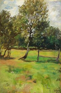 Landschaft Mit Birke (+ Another, Verso) by Thomas Ludwig Herbst