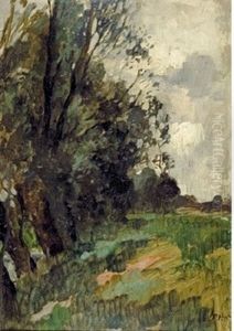 Baumgruppe An Einer Boschung Baumgruppe An Einer Boschung