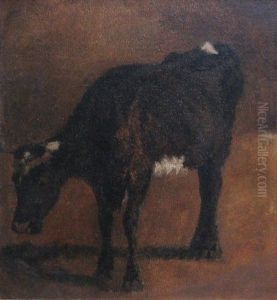 Brunbroget Ko (study) by Thomas Ludwig Herbst