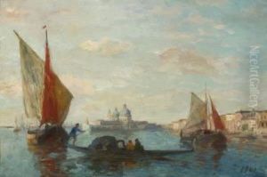 Venedig - Gondel Und Fischerboote Vor S. Maria Della Salute Venedig - Gondel Und Fischerboote Vor S. Maria Della Salute