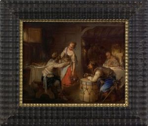 Tavern Scene by Peter Rudolf Karl Herbstoffer