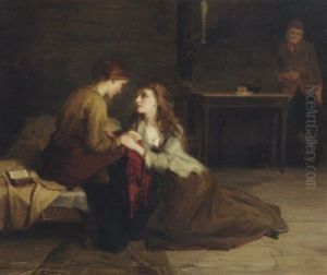 Jeanie Dean's Visit To Effie Deans; A Scene From Sir Walter Scott's The Heart Of Midlothian by Robert Herdman