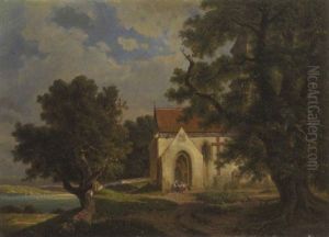 Gotische Kapelle Am Ufer Eines Gebirgssees Gotische Kapelle Am Ufer Eines Gebirgssees