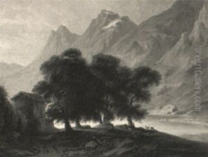 Gebirgssee Im Abendsonnenlicht Gebirgssee Im Abendsonnenlicht