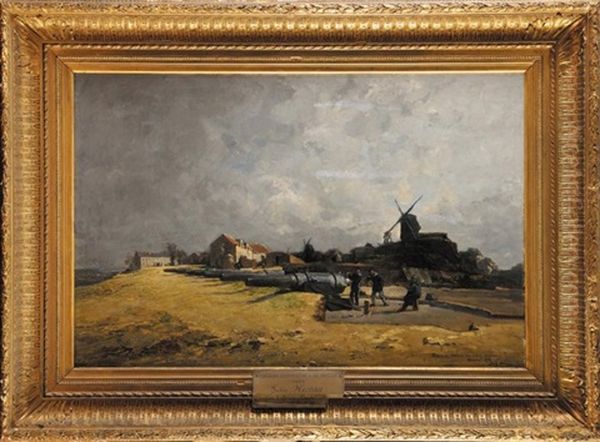 Batterie D'artillerie De Marine Sur La Butte Montmartre Pendant Le Siege De Paris - view 1