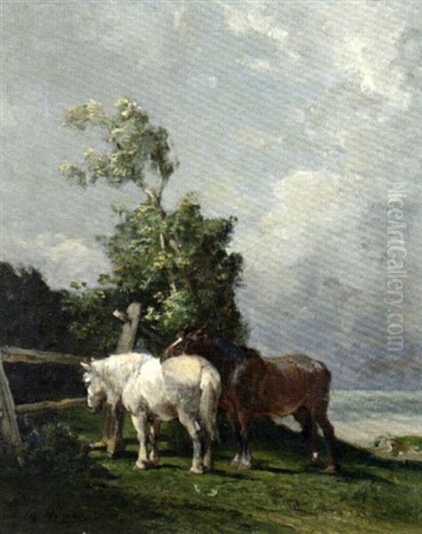 Chevaux En Bord De Mer - view 1