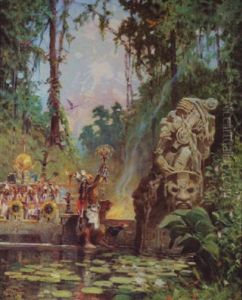 The Idol-aztec Shrine by Herbert M. Herget