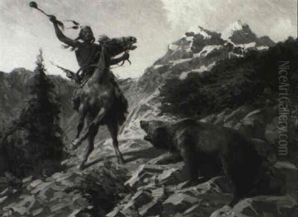 A Crow's Encounter With A Grizzly - view 1