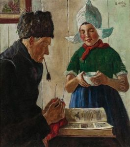 Readying For Story Time by Georg Hering