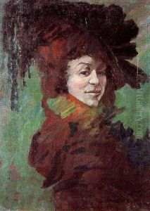 Dame In Grun by Sir Hubert von Herkomer