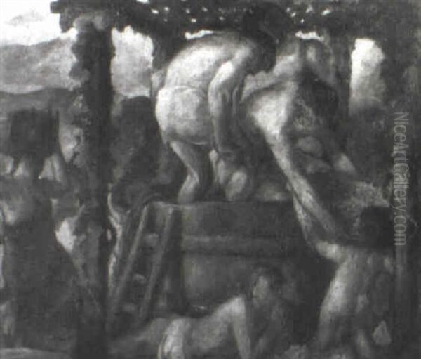 Treading Grapes - view 1