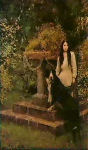 Jeune Fille Au Chien by Sir Hubert von Herkomer