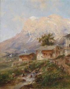 Bei Cortino Im Ampezzo Tal by Emil Barbarini