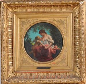 Venus Et L'amour by Auguste-Joseph Herlin