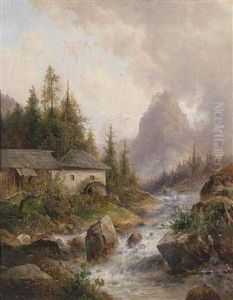"mill In The Hollthall" by Emil Barbarini