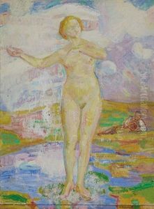 Femme Debout by Jacques Elie Abraham Hermanjat