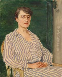Meine Frau (frau Des Kunstlers) by Oscar Hermann Lamb