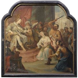 Salomons Gotzendienst (+ Das Urteil Salomos; Pair) by Franz Ludwig Hermann