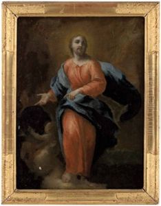 Christus Auf Wolken (+ Hl. Maria Auf Wolken; 2 Works) by Franz Ludwig Hermann