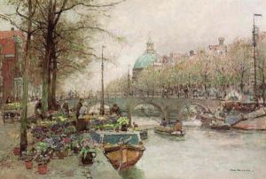 The Flower Market by Hans Hermann