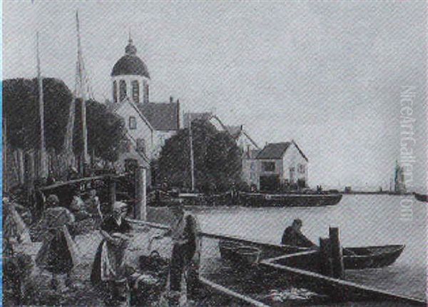 Fischmarkt In Hollandischem Hafen - view 1