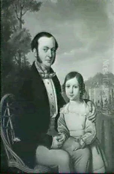 Portrait Des Ernest Radinger Mit Seinem Sohn Heinrich - view 1