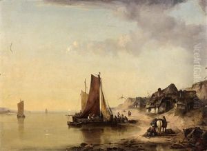 Le Rivage, 1840 by Ludwig Hermann