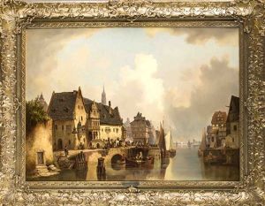 'ansicht Einer Belgischen Stadt' by Ludwig Hermann