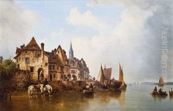 Hollandische Hafenpromenade - view 1