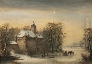 Old Castle In Pomerania In Winter Old Castle In Pomerania In Winter