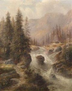 Hunter At An Alpine Creek