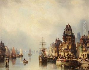 Hollandische Hafenstadt by Ludwig Hermann