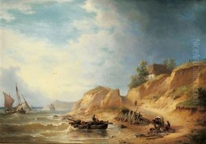 Coastal Landscape In Pommern by Ludwig Hermann