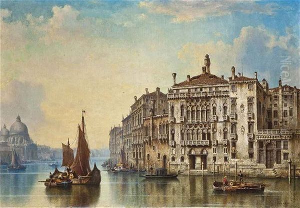 Vessels At The Opening To The Grand Canal, Venice - view 1