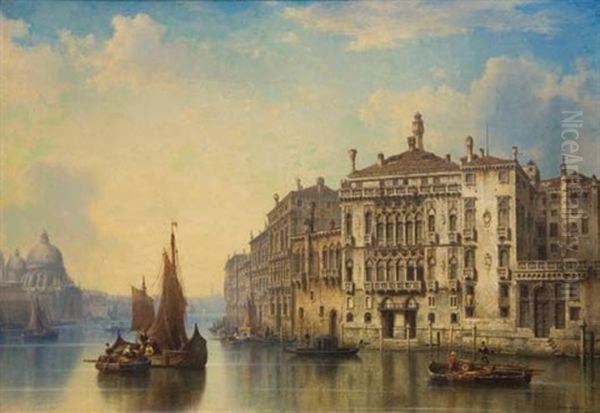 Grand Canal, Barberigo Palace, Venice - view 1