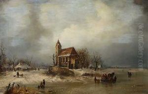 Sonniger Wintertag Am Niederrhein by Ludwig Hermann
