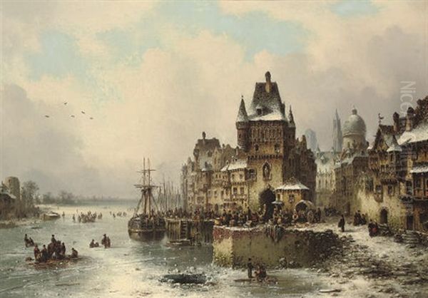 Market Day On A Frozen Lake - view 1