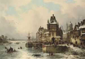Market Day On A Frozen Lake