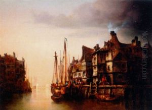 A Boat Alongside A Quay In A German Coastal Town