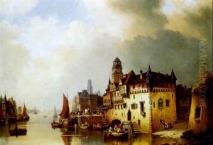 Mittelalterliche Stadt Am Flus