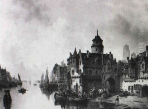 Stadtansicht by Ludwig Hermann