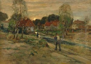 Heimkehrende Bauern by Heinrich Hermanns