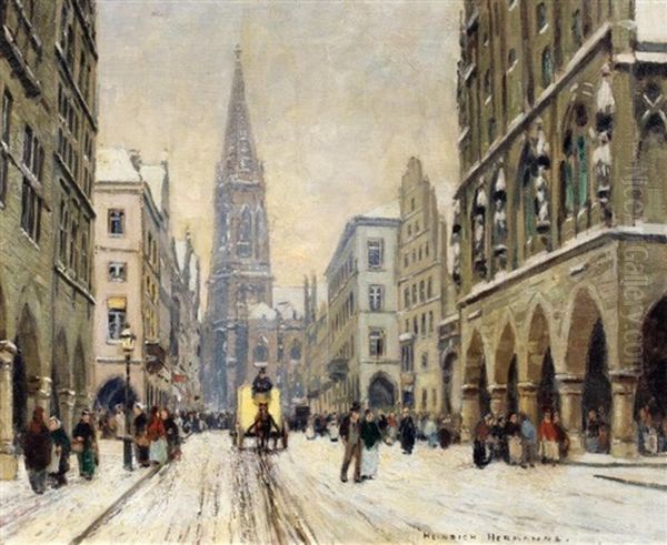 Munster -der Prinzipalmarkt Im Winter - view 1
